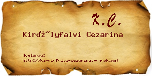 Királyfalvi Cezarina névjegykártya